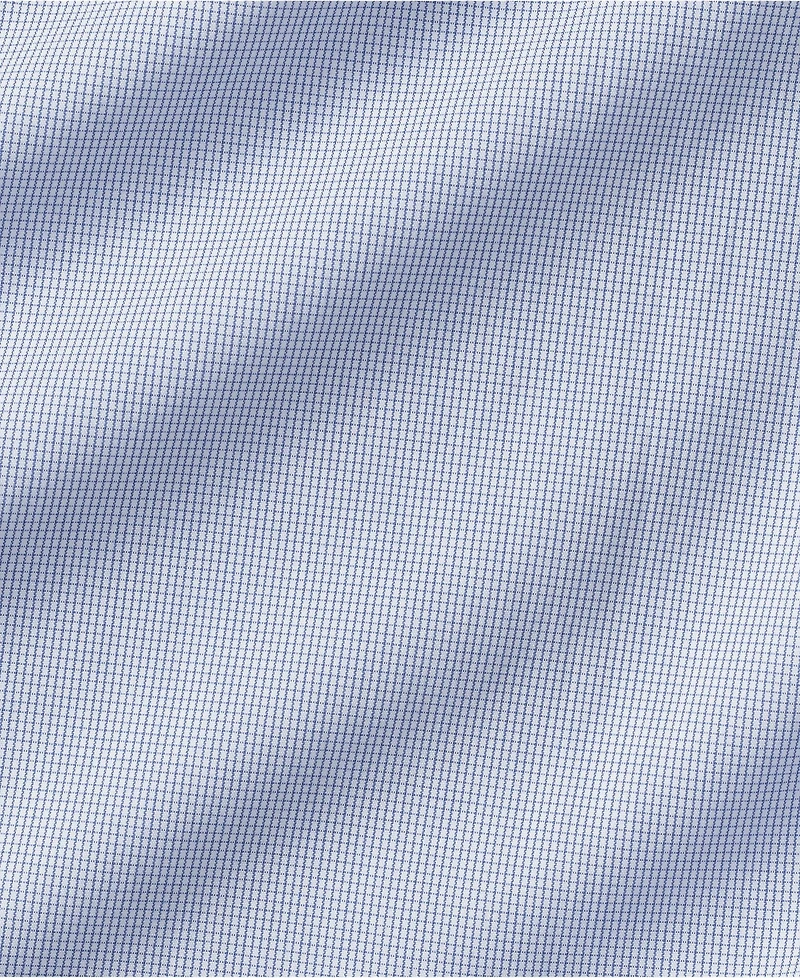 Lands' End Men's Pattern No Iron Supima Pinpoint Button Down Collar Dress Shirt