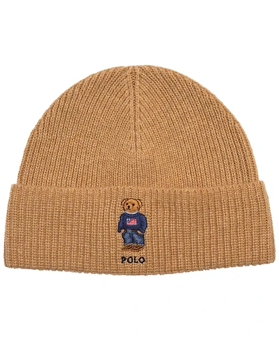 Polo Ralph Lauren Men's Solid Flag Bear Beanie