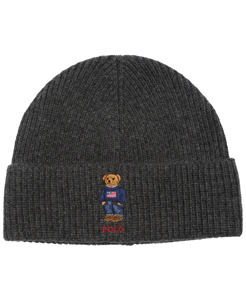 Polo Ralph Lauren Men's Solid Flag Bear Beanie