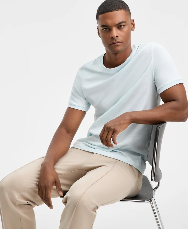 Alfani Men's Mercerized Cotton Short Sleeve Crewneck T-Shirt, Created for Macy's