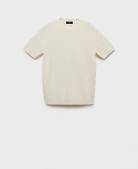 Mango Men's Cotton Fine-Knit T-Shirt