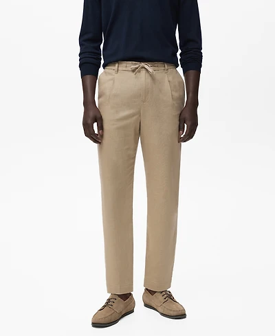 Mango Men's Drawstring Slim-Fit Pants