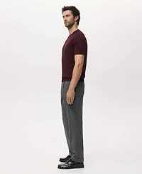 Mango Men's Cotton Fine-Knit T-Shirt