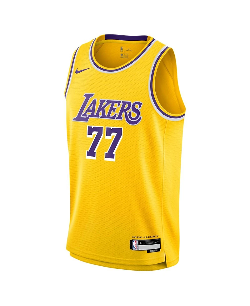 Nike Men's and Women's Luka Doncic Gold Los Angeles Lakers Swingman Jersey - Icon Edition