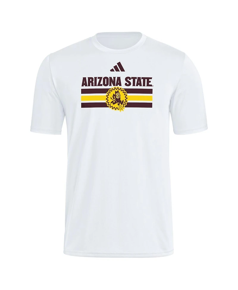 Adidas Men's White Arizona State Sun Devils Strategy Pre-Game T-Shirt