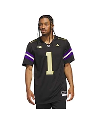 Adidas Men's 1 Black Washington Huskies Premier Strategy Jersey