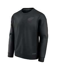 Fanatics Men's Black Detroit Red Wings Authentic Pro Road Fleece Pullover Sweatshirt