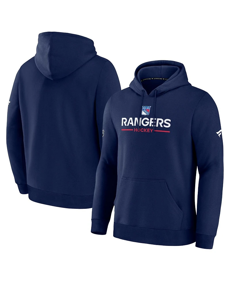 Fanatics Men's Navy New York Rangers Authentic Pro Primary Hoodie