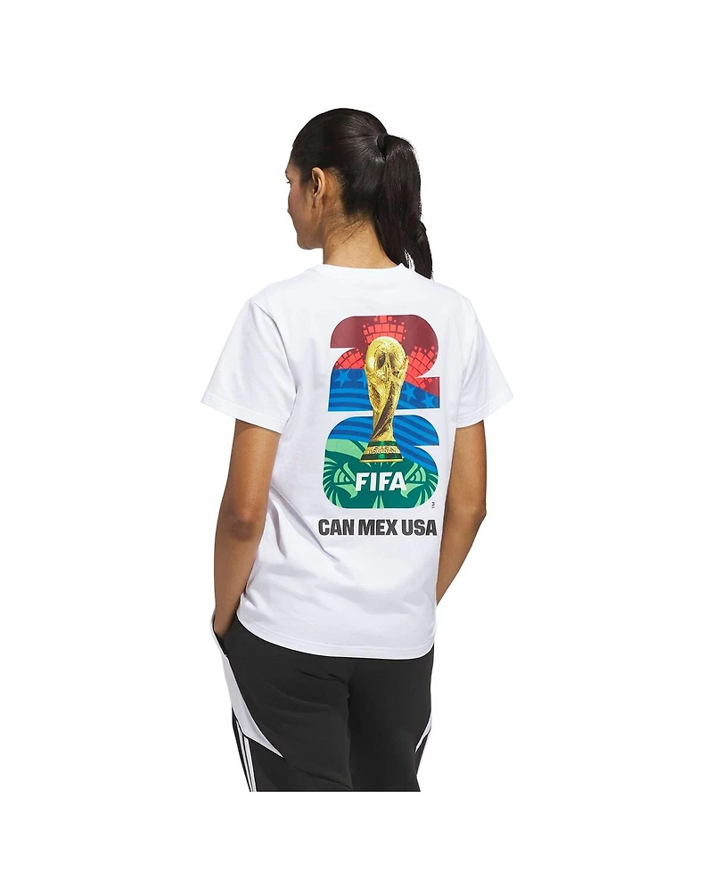 Adidas Women's White 2026 Fifa World Cup Graphic T-Shirt