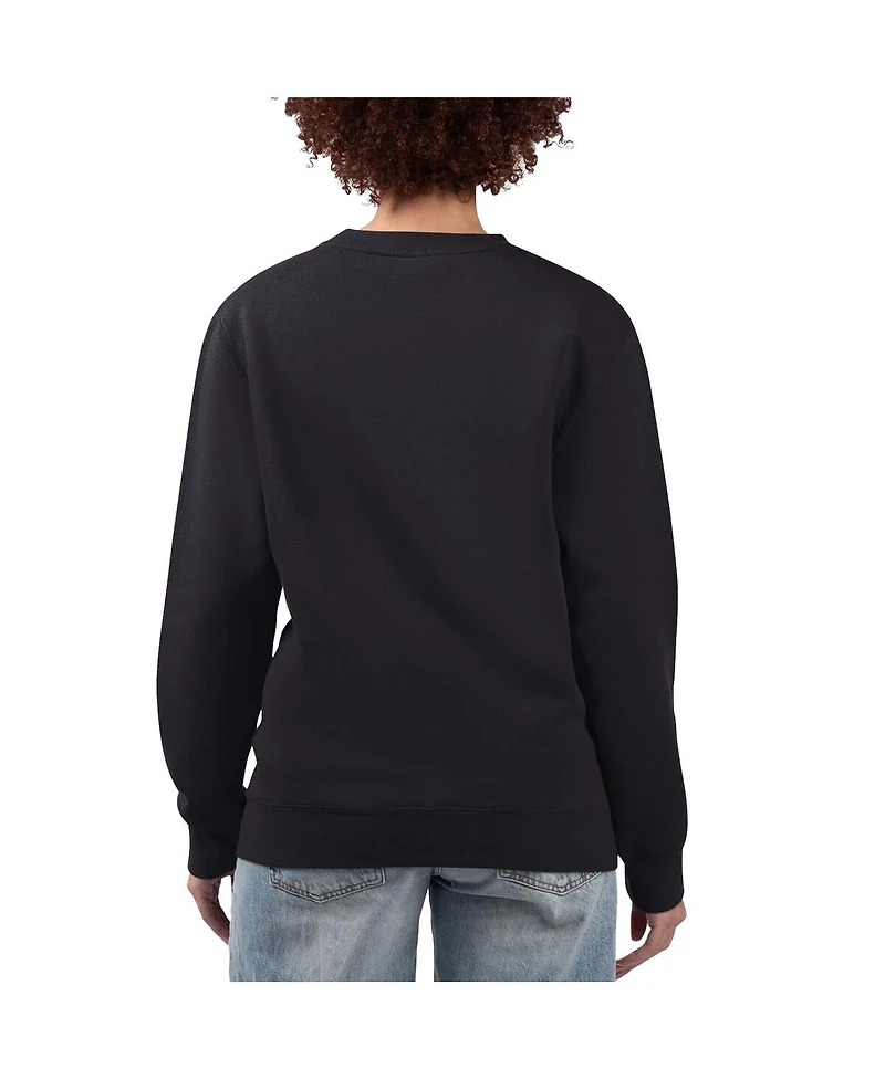 G-iii 4Her by Carl Banks Women's Black San Diego Padres Team Logo Fleece Pullover Sweatshirt