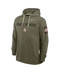 Nike Men's Olive Ohio State Buckeyes 2025 Military Appreciation Dri-fit Hoodie