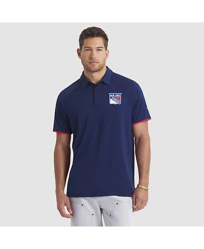 Fanatics Men's Navy New York Rangers Authentic Pro Rink Raglan Polo Shirt