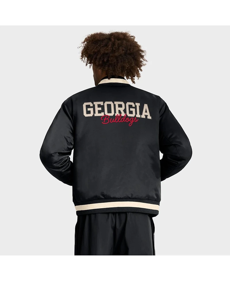 Nike Men's Black Georgia Bulldogs Legacy Full-Snap Bomber Jacket