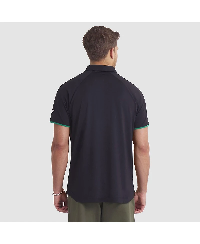 Fanatics Men's Black Dallas Stars Authentic Pro Rink Raglan Polo Shirt