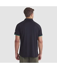 Fanatics Men's Black Dallas Stars Authentic Pro Rink Raglan Polo Shirt