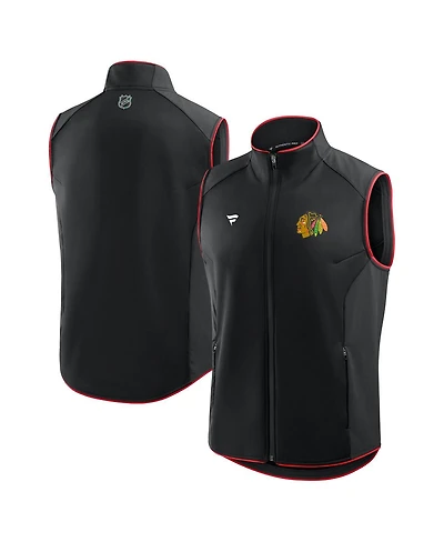 Fanatics Men's Black Chicago Blackhawks Authentic Pro Rink Full-Zip Vest
