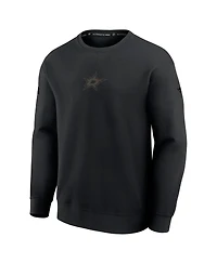 Fanatics Men's Black Dallas Stars Authentic Pro Road Tri-Blend Sweatshirt