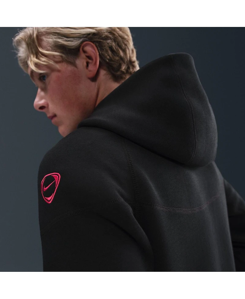 Nike Men's Black Paris Saint-Germain Tech Fleece Full-Zip Hoodie Jacket