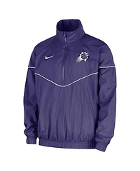 Nike Men's Purple Phoenix Suns Courtside Windrunner Woven Half-Zip Jacket