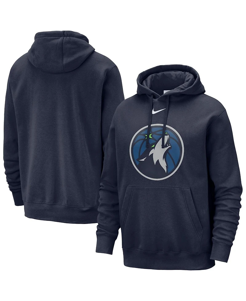 Nike Men's Navy Minnesota Timberwolves Essential Logo Club Pullover Hoodie