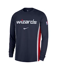 Nike Men's Navy Washington Wizards 2025/26 Authentic Pre-Game Legend Dri-fit Long Sleeve Shooting T-Shirt
