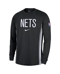 Nike Men's Black Brooklyn Nets 2025/26 Authentic Pre-Game Legend Dri-fit Long Sleeve Shooting Shirt