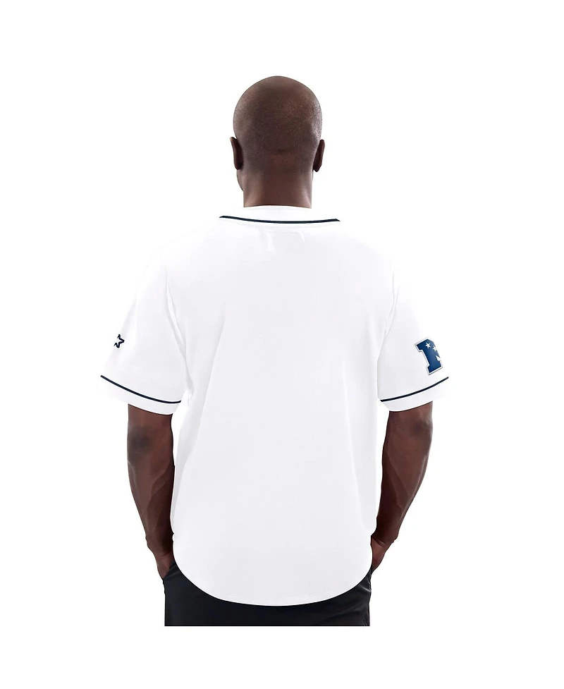 Starter Men's White Seattle Seahawks Relay Full-Button Baseball Jersey