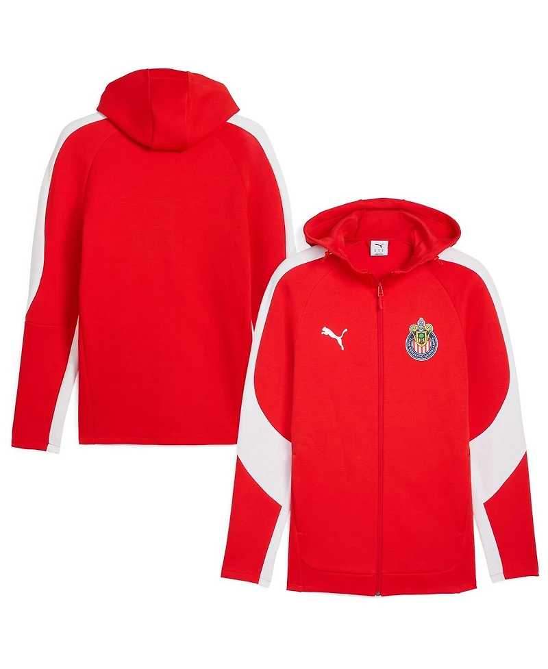 Puma Men's Red Chivas Evostripe Full-Zip Hoodie