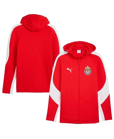 Puma Men's Red Chivas Evostripe Full-Zip Hoodie