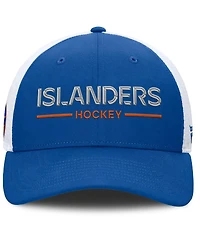 Fanatics Men's Royal/White New York Islanders Authentic Pro Rink Lockup Adjustable Trucker Hat