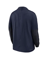 Jordan Men's Navy Michigan Wolverines Sideline Dri-fit Half-Zip Pullover Sweatshirt