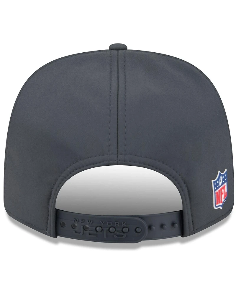 New Era Men's Charcoal New York Jets 2025 Sideline Cold Weather 9SEVENTY Adjustable Hat