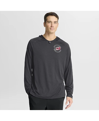Fanatics Men's Charcoal Carolina Hurricanes Authentic Pro Rink Raglan Hoodie