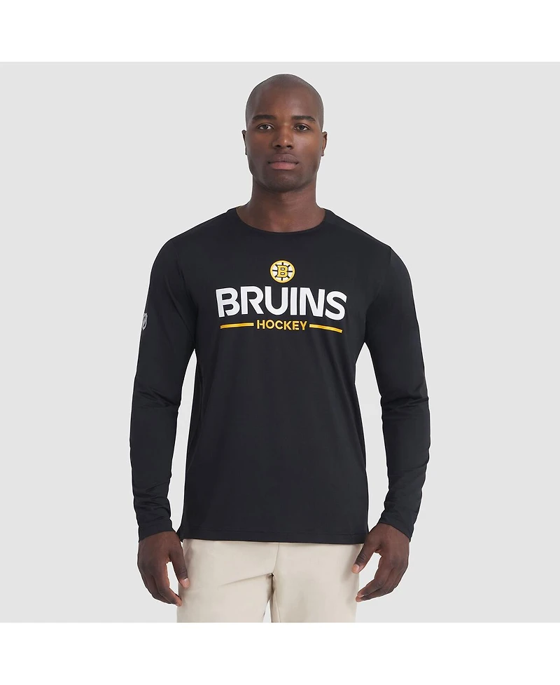 Fanatics Men's Black Boston Bruins Authentic Pro Rink Tech Long Sleeve T-Shirt