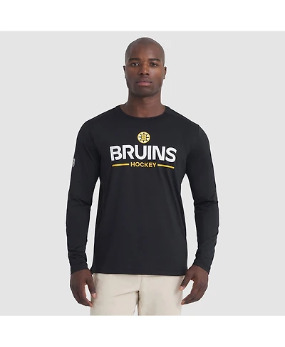 Fanatics Men's Black Boston Bruins Authentic Pro Rink Tech Long Sleeve T-Shirt