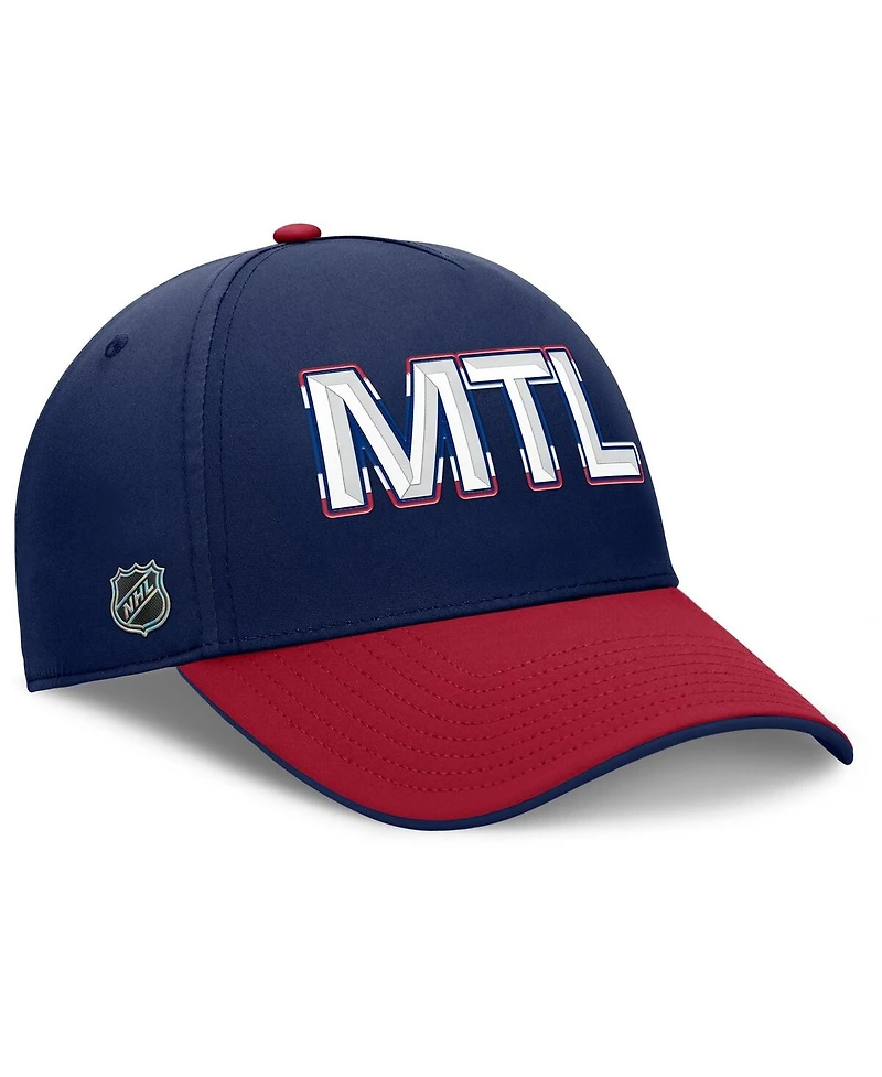 Fanatics Men's Navy/Red Montreal Canadiens Authentic Pro Rink Team Code Flex Hat