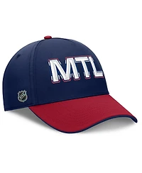 Fanatics Men's Navy/Red Montreal Canadiens Authentic Pro Rink Team Code Flex Hat