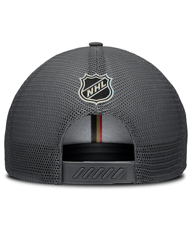 Fanatics Men's Charcoal Vegas Golden Knights Authentic Pro Home Ice Trucker Adjustable Hat