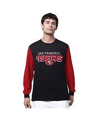 Starter Men's Black San Francisco 49ers Thursday Night Gridiron Long Sleeve T-Shirt