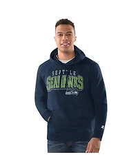 Starter Men's College Navy Seattle Seahawks Pullover Hoodie