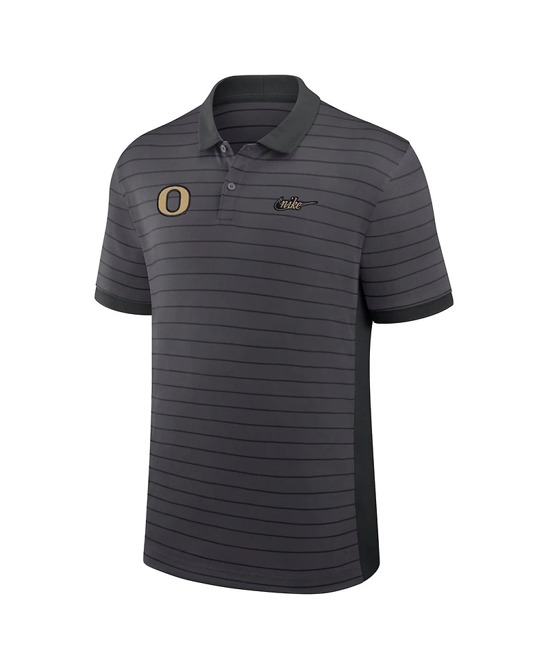 Nike Men's Anthracite Oregon Ducks Shoe Duck Victory Dri-fit Polo Shirt