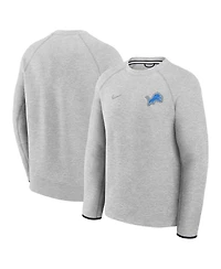 Nike Men's Heather Gray Detroit Lions Tech Fleece Raglan Sweatshirt