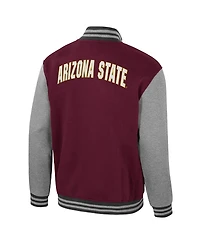 Colosseum Men's Maroon Arizona State Sun Devils Ambi-Turner Full-Zip Varsity Jacket