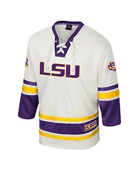 Colosseum Men's Cream Lsu Tigers Puck Proud Fashion Hockey Jersey