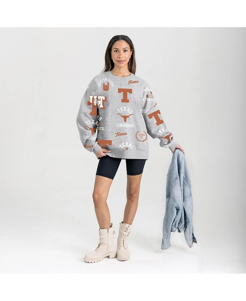 Gameday Couture Women's Gray Texas Longhorns Always on Repeat Fleece Sweatshirt