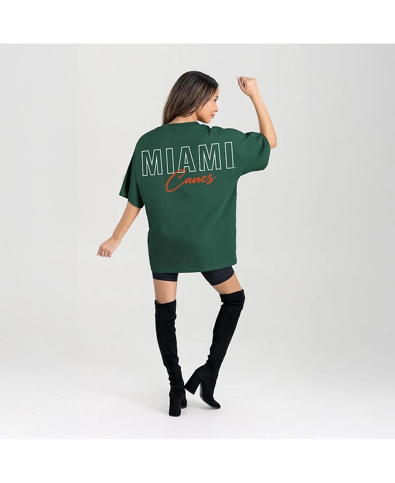 Gameday Couture Women's Green Miami Hurricanes Oversized Back at Ya T-Shirt