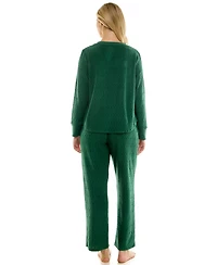 Roudelain Women's 2-Piece Long-Sleeve Crewneck Top and Pants Set