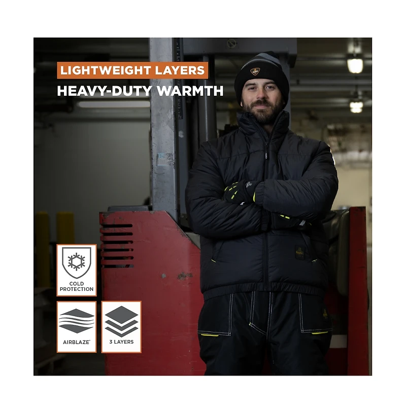 RefrigiWear Big & Tall EnduraQuilt Puffer Jacket - Insulated Winter Coat for Extreme Cold