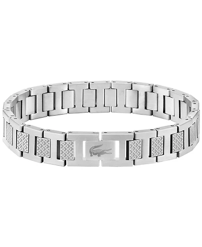 Lacoste Men's Metropole Silver-Tone Stainless Steel Bracelet