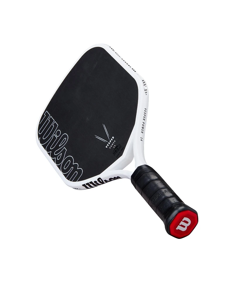 Wilson Vesper Power 14 Pickleball Paddle - White/Black / 4 1/8 / 8.1 Oz